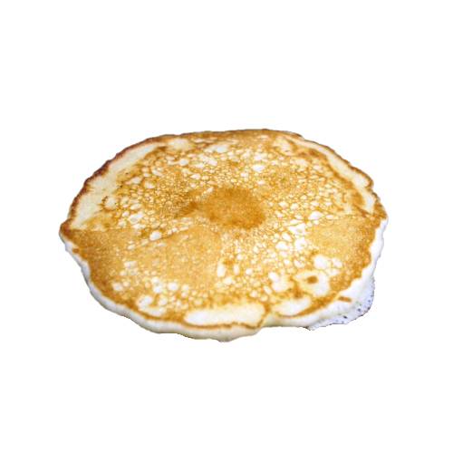 Pancake pancake is a flat cake often thin and round prepared from a starch based batter that may contain eggs milk and butter and cooked on a hot surface such as a griddle or frying pan.