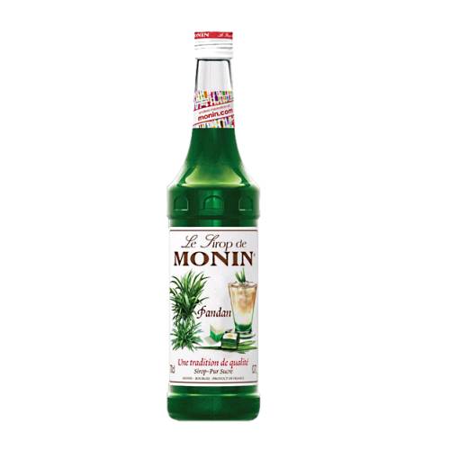 Monin Pandan Syrup made with Pandan pulp and sugar that is cooked and strained into a thick syrup.