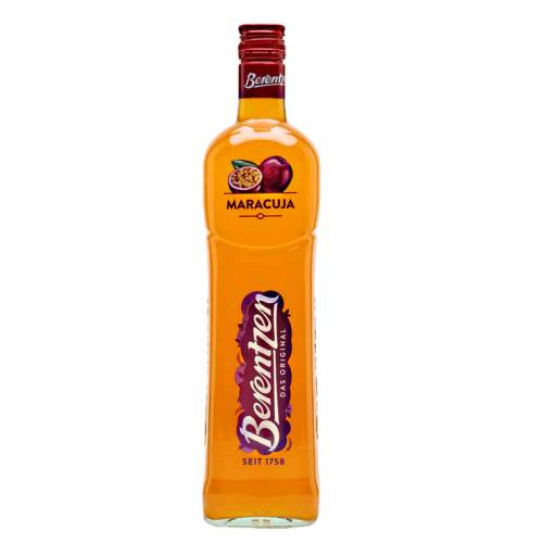 Berentzen maracuja passionfruit liqueur is made from ripe passion fruit and distilled wheat spirit.