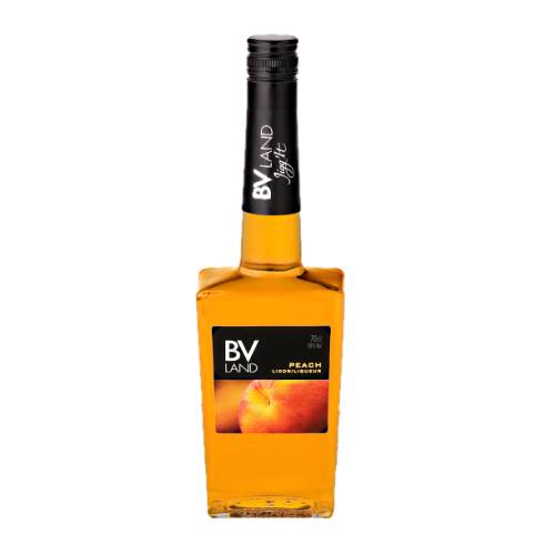 BVLand peach liqueur has a sweetness of ripe peach and bright mustard yellow in color.