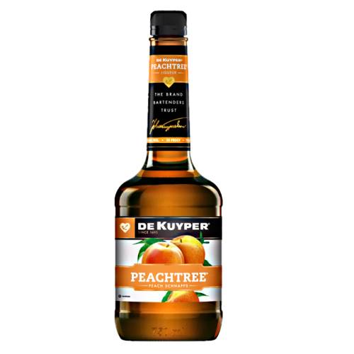 Peachtree Schnapps alcoholic beverage made with distilled peachtree spirit.