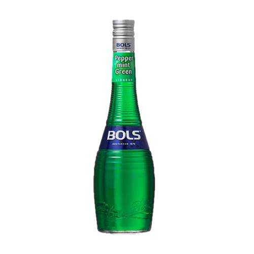 Bols Peppermint Green is a green liqueur flavoured with peppermint the flavour is extracted directly from fresh mint leaves.