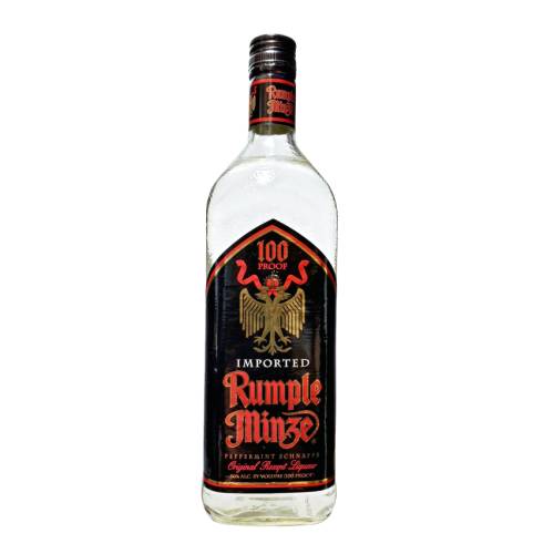 Peppermint Liqueur Rumple Minze peppermint liquor has a strong candy cane taste and it has a high alcohol content at 50 percent alcohol by volume compared to the 40 percent of most liquors.
