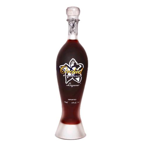 Pomegranate Liqueur Orchid orchid pomegranate liqueur is ruby red outer skin filled with tiny seeds each containing the fruit that is sweet and sour to taste.