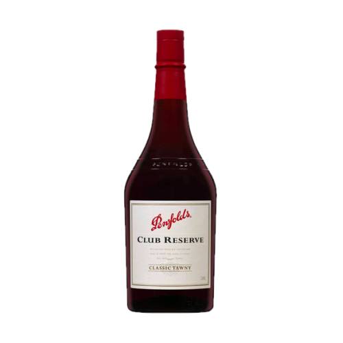 Penfolds club reserve aged tawny port wine is orange brown or yellowish brown colour.
