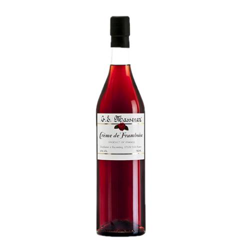 Massenez creme de framboise raspberry liqueur noted for sits heavy thick body and high sugar content.