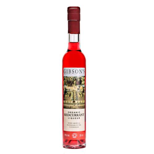 Gibsons redcurrant liqueur is made with organic redcurrants this is a beautiful almost fluorescent ruby coloured liqueur.