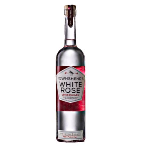 Townshends rose liqueur is made from a simple recipe featuring white tea and rose petals.
