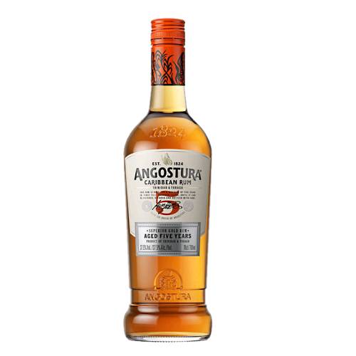 Angostura rum aged for five years this rum remains in oak barrels ageing so that when its ready to be enjoyed it reveals its deep character. It presents chocolate spice vanilla and toasted oak flavours and provides a remarkably warm and mellow finish.