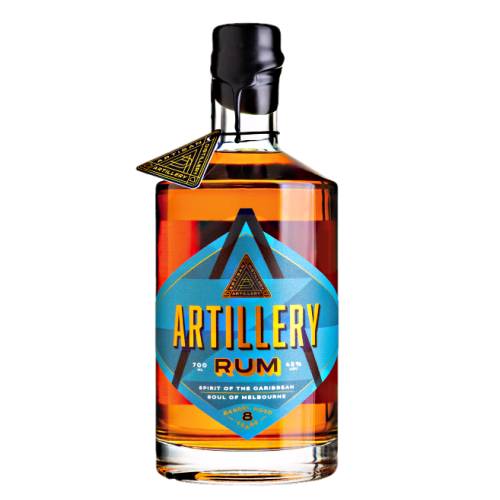 Artillery Rum aged in casks with toffee cocoa palate subtle apricot ginger and an orange peel finish.
