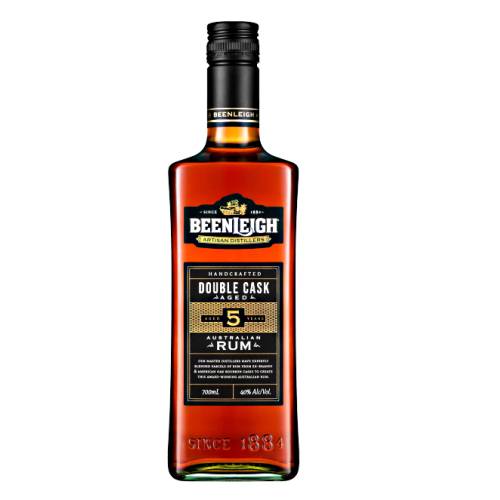 Beenleigh 5 year rum handcrafted double cask five year old rum is full of spiced oak and scorched toffee honey oak and lingering florals.
