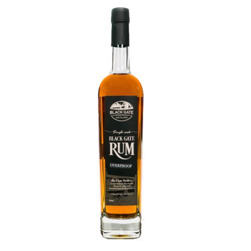 Rum Black Gate black gate rum is matured in a port barrel for over three years then bottled at 40 percent with big toffee and caramel flavours it is reminiscent of the overproof 51 percent port cask without the punch of added alcohol. there are no added sugars or flavours in any of our rums it is rum in its most