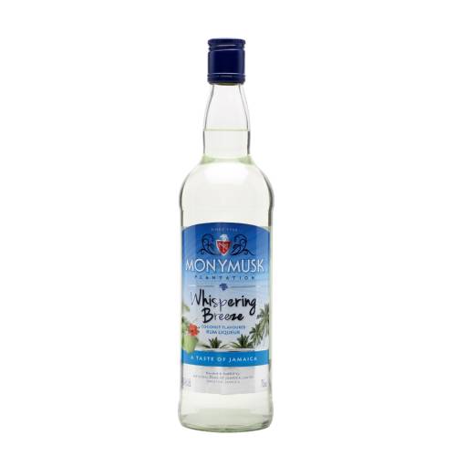 Monymusk coconut rum is a beverage distilled alcoholic and made from sugarcane and coconut flavour.