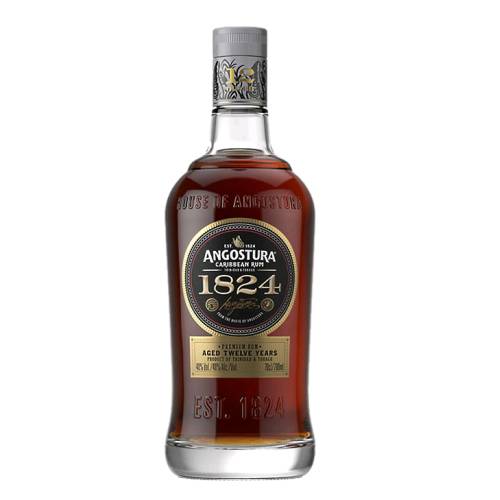 Angostura 1824 is a blend of the finest mature rums hand picked by the master blender from selected casks and these rums are aged in charred American oak barrels for a minimum of twelve years.