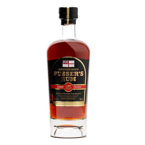 Rum Dark Pussers 15years pussers rum aged 15 years is a dark amber color with a classic demerara sugar molasses and fruits with island spices and caramel with full and round warm smooth flavour.