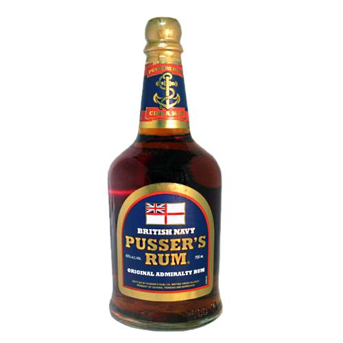 Pussers rum original Admiralty blend blue label is a Royal Navy style rum inspired by the Admiraltys blending recipe last used when the Royal Navy discontinued its daily ration on 31 July 1970.