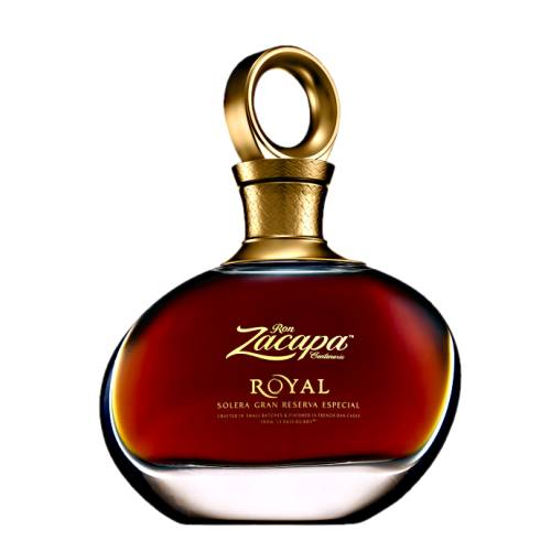 Zacapa Centenario Royal Solera Gran Reserva Especial rum is a blend of rums from 8 to 30 years old that have been aged in charred and recharred casks and in rare oak casks sourced exclusively forests previously owned by royalty.