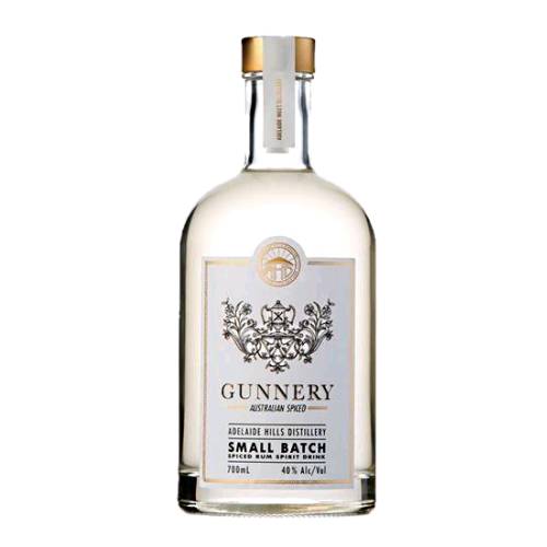 Adelaide Hills Distillery Gunnery Rum with native and traditional botanicals. Cinnamon myrtle shines through on the nose with hints of chocolate vanilla and citrus.