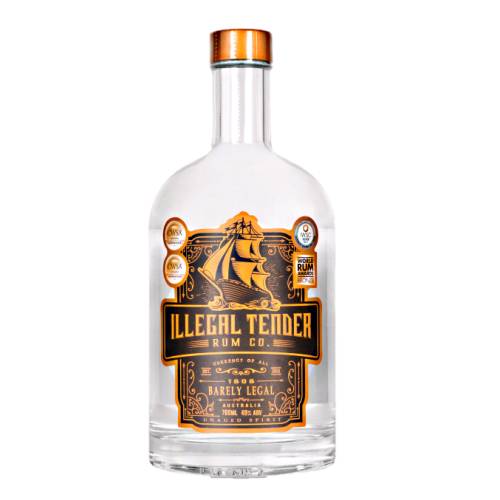 Rum Light White Illegal Tender illegal tender rum co white rum is double distilled unaged cane spirit shows the true mark of quality and is product is set apart from the rest as it is not a spirit distilled from a molasses base.
