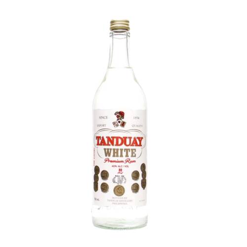 Tanduay white rum sugarcane juice by a process of fermentation and distillation.