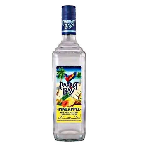 Parrot Bay pineapple rum with a sharp taste and clear color.