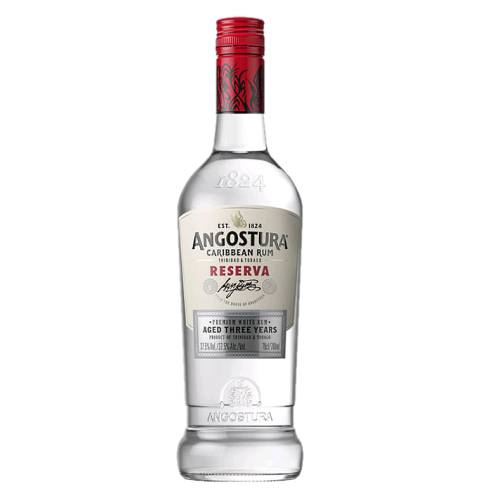 Angostura Reserva White Rum is aged for three years our white rum remains in its barrel until it is ready to be enjoyed. It is then charcoal filtered to remove any colour generated by the ageing process.