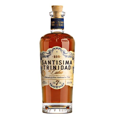Santisima Trinidad seven year old rum is a bright amber in colour with slightly sweet aromas of raisins dehydrated grapes and oak and on the palate there is slight but perceptible sweetness combined with hints of vanilla and aged sweet almonds.
