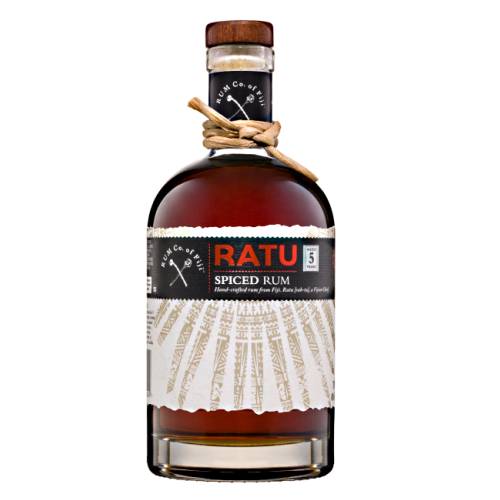 Spiced Rum Co Of Fiji 5 Year rum is aged in charred oak barrels then filtered through coconut shell carbon.