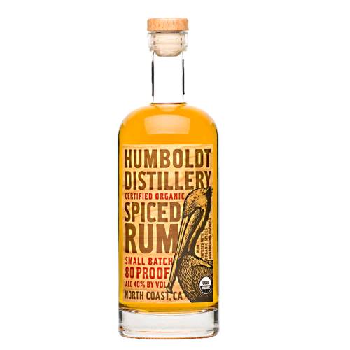 Humboldt Rum Spiced with hints of vanilla allspice and fruit and USDA Certified Organic.