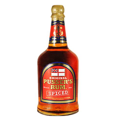 Pussers Rum Spiced is a flavoured with a blend of locally sourced Caribbean spices steeped in Caribbean rum over 7 days with ginger and cinnamon followed by layers of orange zest and baking spices such as nutmeg and allspice.