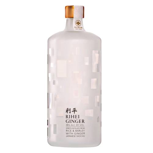 Rihei Shochu is single distilled is handcrafted and produced from premium ginger rice and barley and is a crisp dry and spicy shochu made with 20 percent natural ginger.
