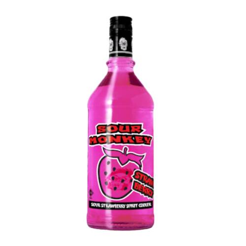 Sour monkey strawberry is a wild and seductive low alcohol with a sweet fruit burst and then suddenly a sharp sour smack will your lips and shock your senses.