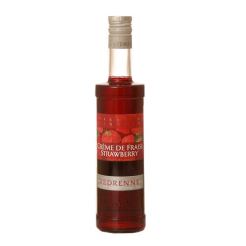Vedrenne Strawberry Liqueur or Creme de Fraise is bright shiny red and very aromatic authentic ripe fruit authentic taste of sweet fruit with slight acidity and a beautiful fruity finish.