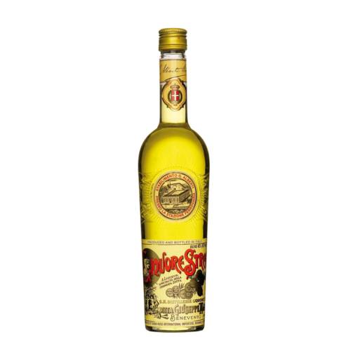 Strega liquore strega is a herbal liqueur produced since 1860 its yellow color comes from the presence of saffron and soft smooth and sour sweet with herbs and vanilla in a delicate balance.