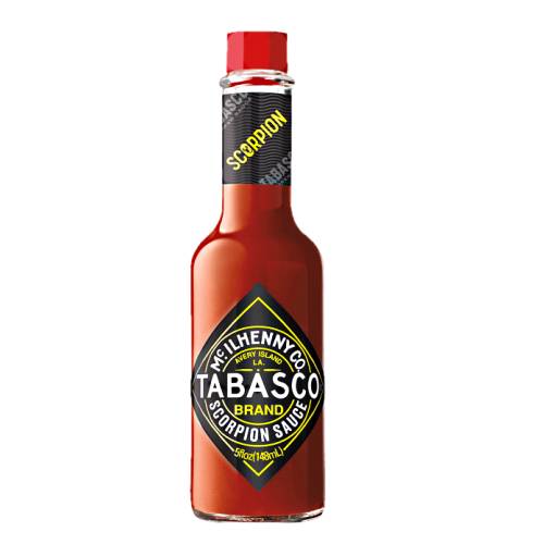 Tabasco scorpion pepper sauce is made with scorpion chili and 10x hotter and very high scoville rating.
