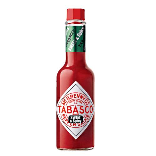 Tabasco sweet spicy pepper sauce is a mildest hot sauce with ginger and rich spices and low scoville rating.