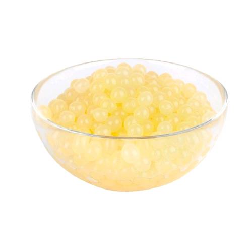 Tapioca Ball Lemon tapioca balls flavoured with lemon also called tapioca pearls or boba or bubble.