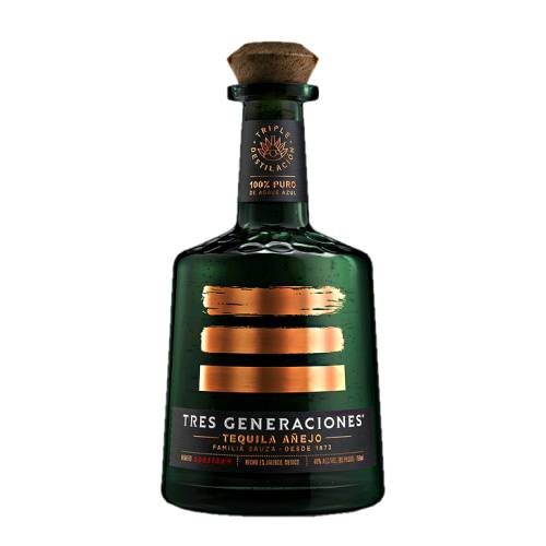 Tres Generaciones Tequila Anejo blue agave flavor enhanced by 12 months in toasted oak barrels where it gains its delicate amber hue an array of subtle flavors and its unique smooth smoky finish.