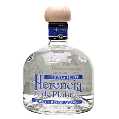 Tequila Blanco Herencia De Plata is made in the traditional process with 100 percent ripen Blue Agave cooked in the traditional adobe brick ovens distilled in rustic copper stills and aged in fine oak barrels.