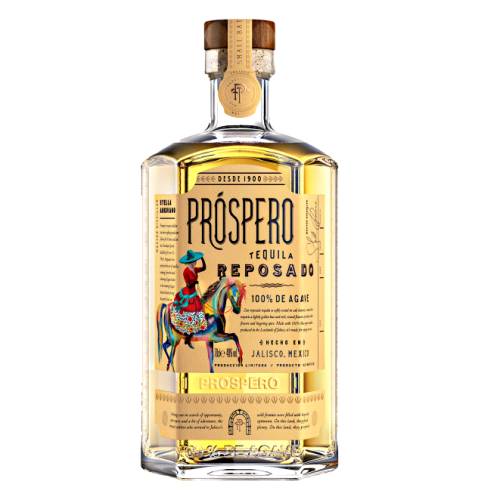 Prospero reposado tequila is aged a minimum of six months prospero reposado has a distinct golden tone and a flavor with rich round taste of vanilla white flowers and lingering spice.