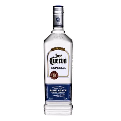Tequila Silver Jose Cuervo cuervos tradicional silver tequila is made from blue weber agave and is light and peppery and one of the best you will find.
