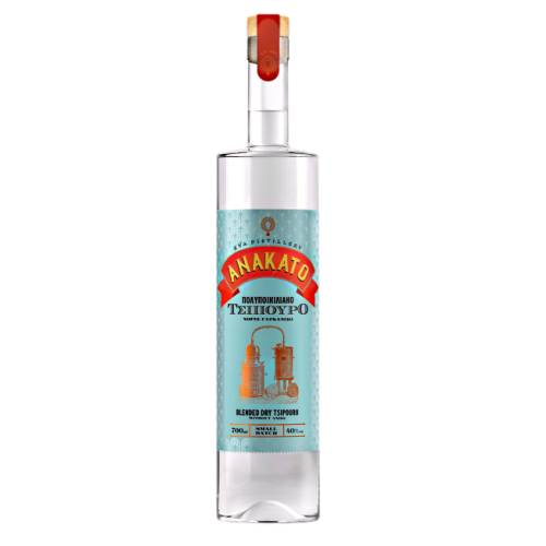 Anakato tsipouro is blended dry without anise and selected grape spirits from small grape harvests are carefully chosed and harmoniously combined in this excellent tsipouro.