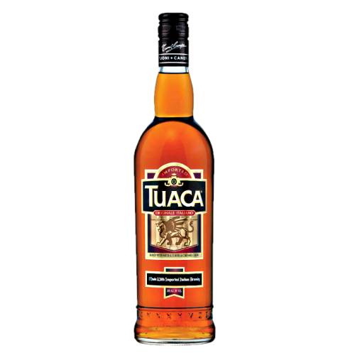 Tuaca liqueur golden amber liqueur crafted with fine aged Brandy and elegantly focused Tuscan fruit essences. Artfully blended with hints of orange and vanilla flavours.