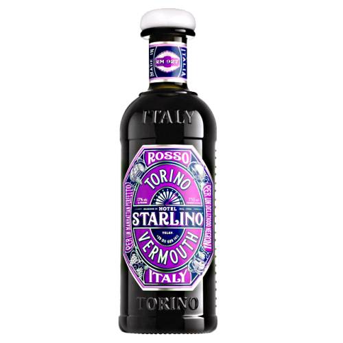 Hotel Starlino Rosso Vermouth is a rich red vermouth aged in Kentucky barrels with notes of warm fig and dried cherries and faint hints of spiced gingerbread and bitter orange peel.