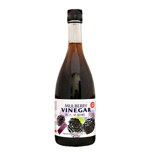 Mulberry vinegar is a fruit vinegar is double fermentation converting simple sugars in mulberry into ethanol using yeast and ethanol to acetic acid by acetic acid bacteria.