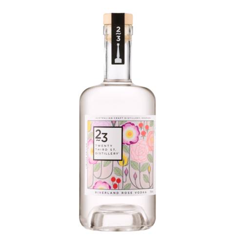 23rd Street Distillery Rose Vodka sweet yet bold nosed and Valentine red Mr Lincoln petals along with a smattering of other mixed blooms are gathered local and dewy fresh at the iconic Rustons Roses Riverland.