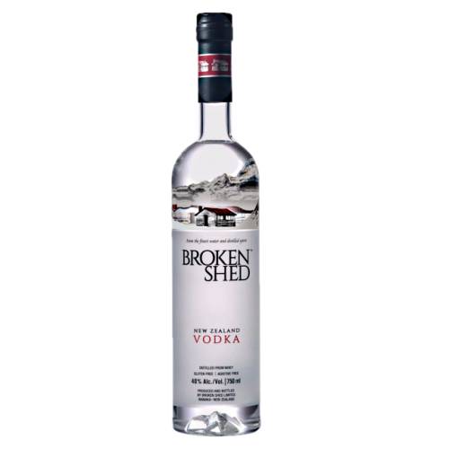 Broken Shed vodka are premium quality spirit and spring water. The purest spirit is three times distilled from New Zealand whey or as we like to call it milk honey.