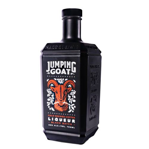 Jumping Goat Vodka Coffee Whisky with a hearty splash of blended Scotch Whisky from Tomintou in Scotland.