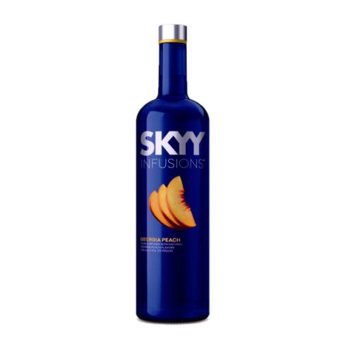 SKYY georgia peach vodka are made with the same high quality vodka and an infusion of peach.