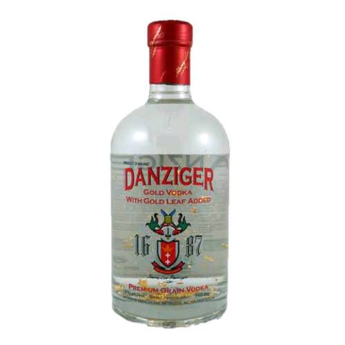 Vodka Gold Danziger danziger is a liqueur that has gold leaf.